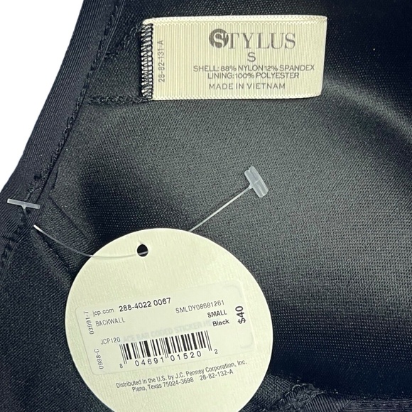 STYLUS Bikini Top‎ Size Small Black Twisted Halter Tie Swim Chic Flattering New - Picture 8 of 10